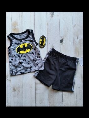 Batman Toddler Boys Pajama Set Shorts Tank Top Size 2T New With Tags